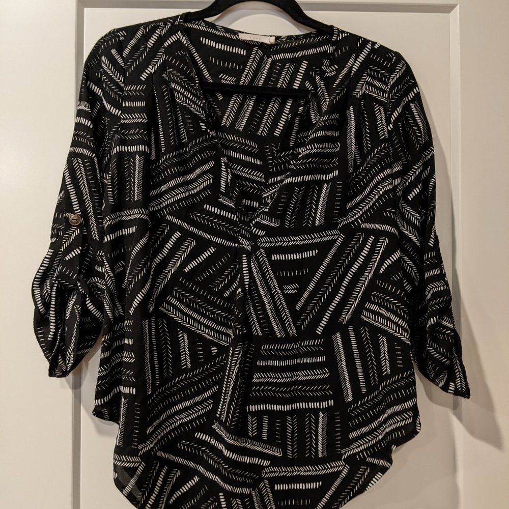 LUSH Geometric Blouse, Small